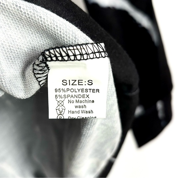 Tie Dye Top Off Shoulder Black White Small New Clearance - Picture 7 of 10